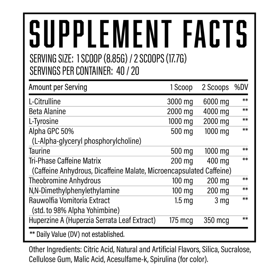 Wrecked Enraged Supplement Facts
